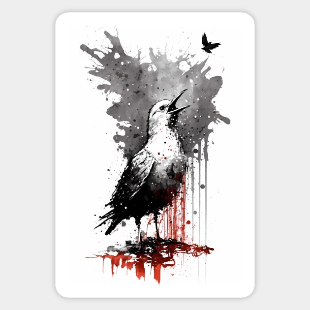 Ink Portrait of A Seagull Sticker by TortillaChief